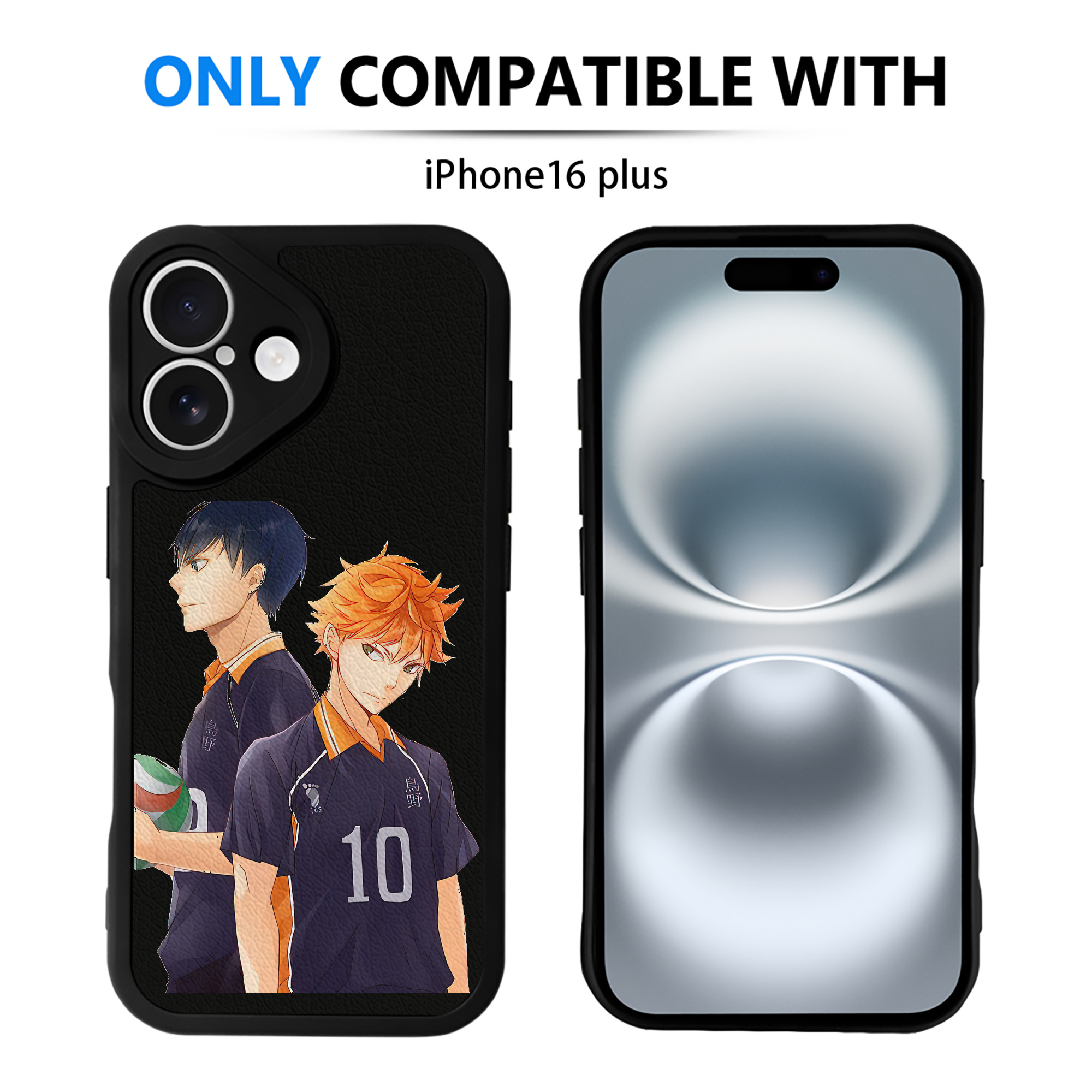 （画像用） ハイキュー!! Haikyu!! 【iPhone 16シリーズ対応】シリコンスマホケース（レザー調） 材質：シリコン